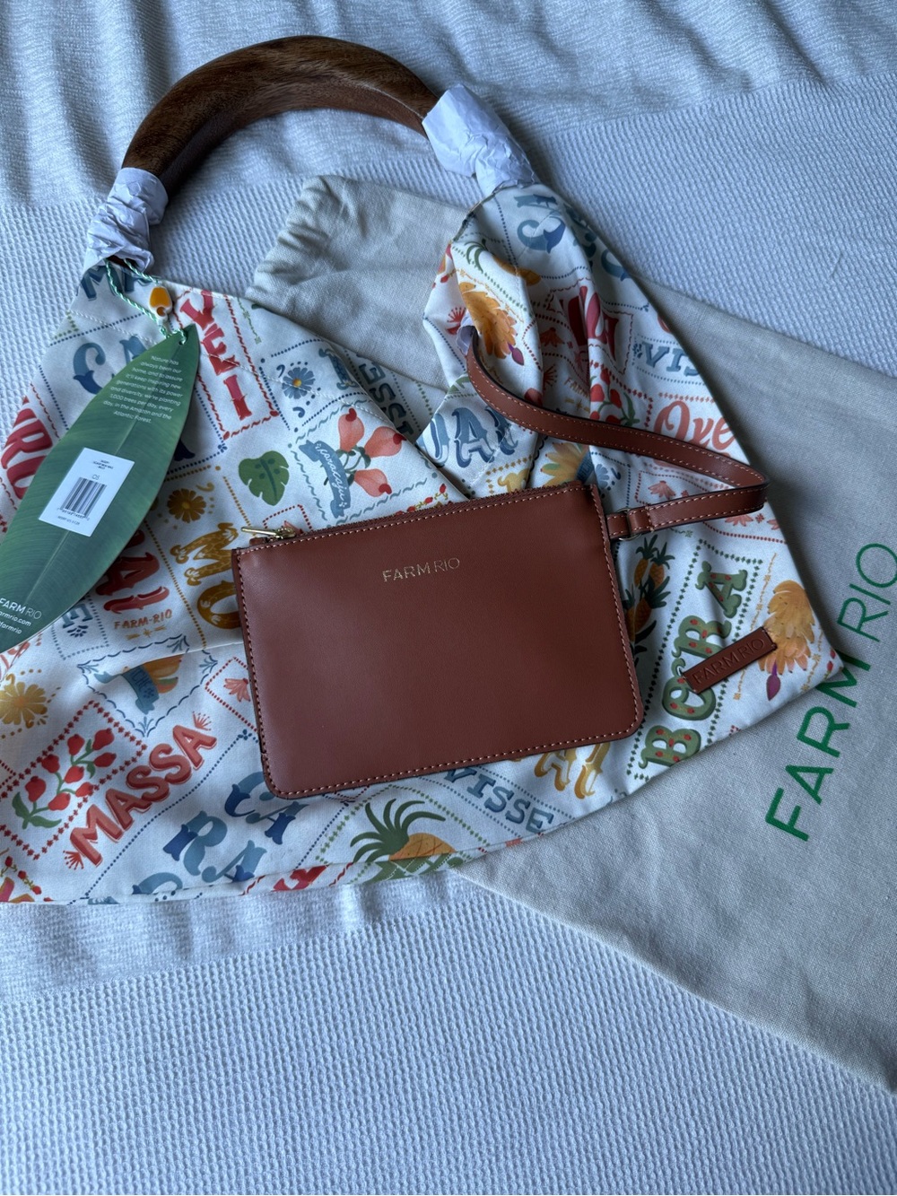 NWT FARM Rio Women's Silk Scarf Mini Bag - Picture 7 of 8